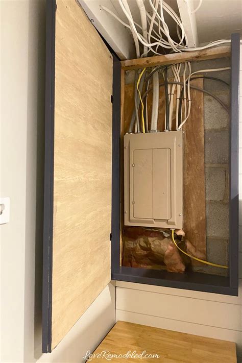 how to hide electrical box in basement|how to hide electrical panel.